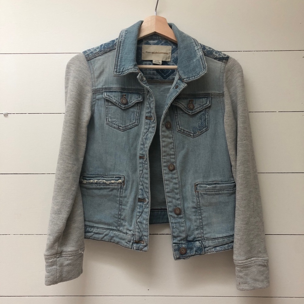 Anthropologie Pilcro Embroidered Denim Jacket XS